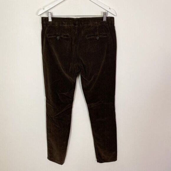 Vince Dark Brown Skinny Leg Corduroy Pants - Picture 2 of 7